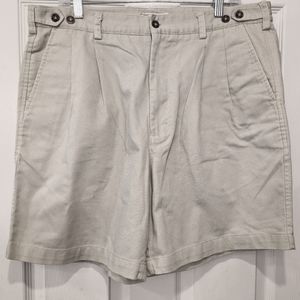 Grand Slam Men's Double-Pleated beige Golf kakhi cotton bland Shorts size 38